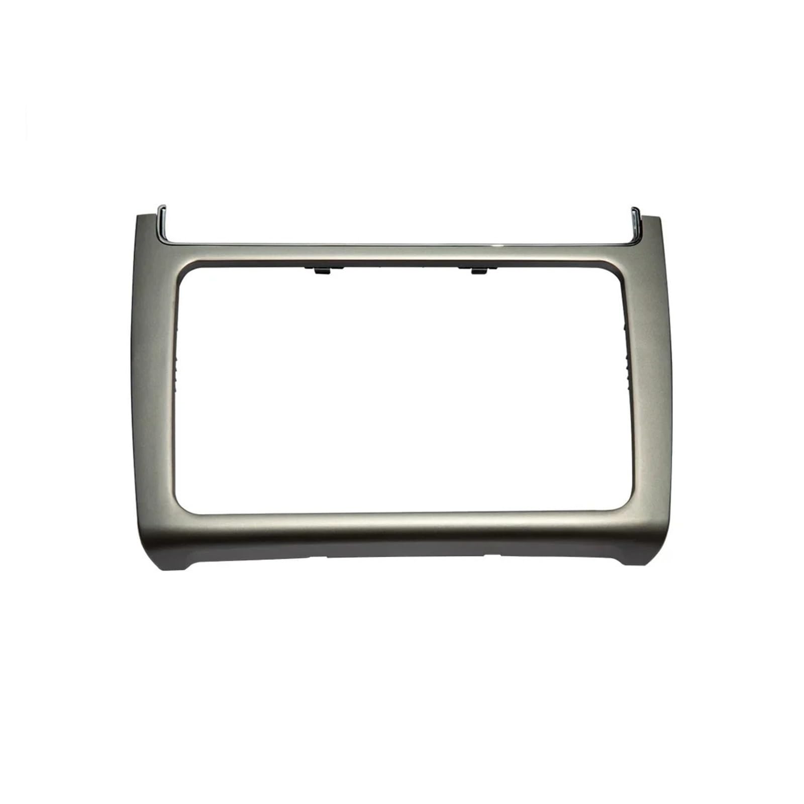 Zubehör Innenraum Für VW Für Polo 2014 2015 2016 2017 Autoradio Einbau Armaturenbrett Umbaurahmen Kit Audio Blende Blende Frontplatte Interieur Zubehör(Silver Grey) von HYQHYX