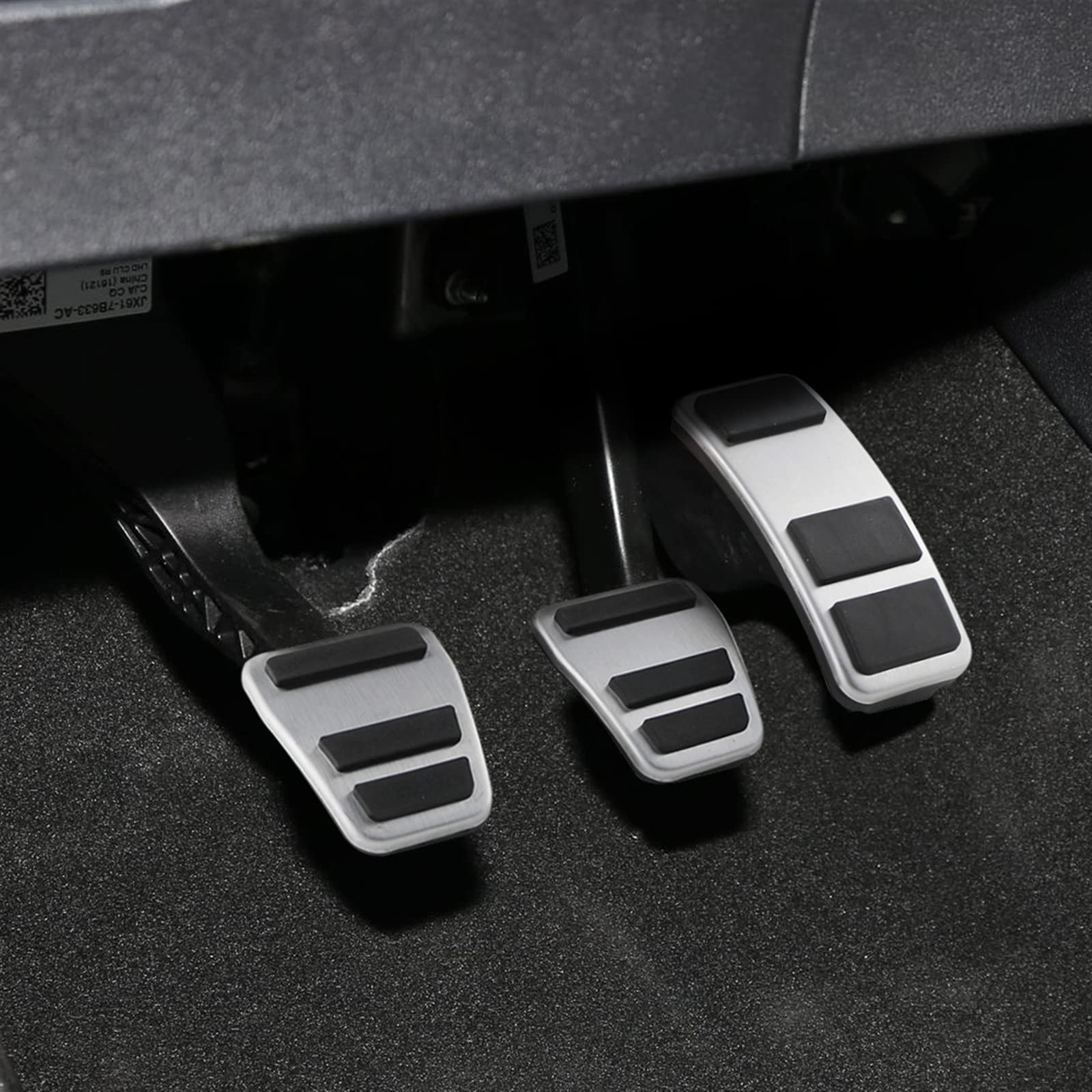 HYRAM Edelstahl-Gasbremspedalabdeckung, passend for Ford Fiesta MK8 ST Ecosport 2012–2023, Puma 2019–2023, Auto-Pedalschutz-Zubehör Pedale (Color : MT) von HYRAM