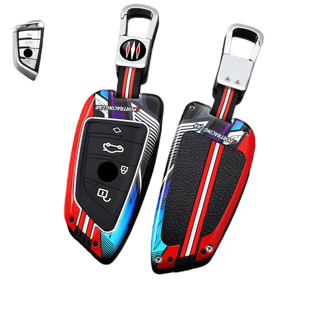 Autoschlüssel Hülle Kompatibel mit BMW 1er 2er 5er 6er 7er Active Tourer F21 F45 F46 X1 F48 X2 X3 X4 X5 X6 F15 F85 F16 F86, Zinklegierung Autoschlüssel (I) von HYSDFFG