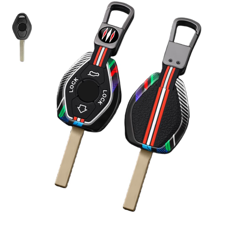 Autoschlüssel Hülle Kompatibel mit BMW E46 E83 E52 E85 E86 E39 E61 E60 E53, Zinklegierung Autoschlüssel (A) von HYSDFFG