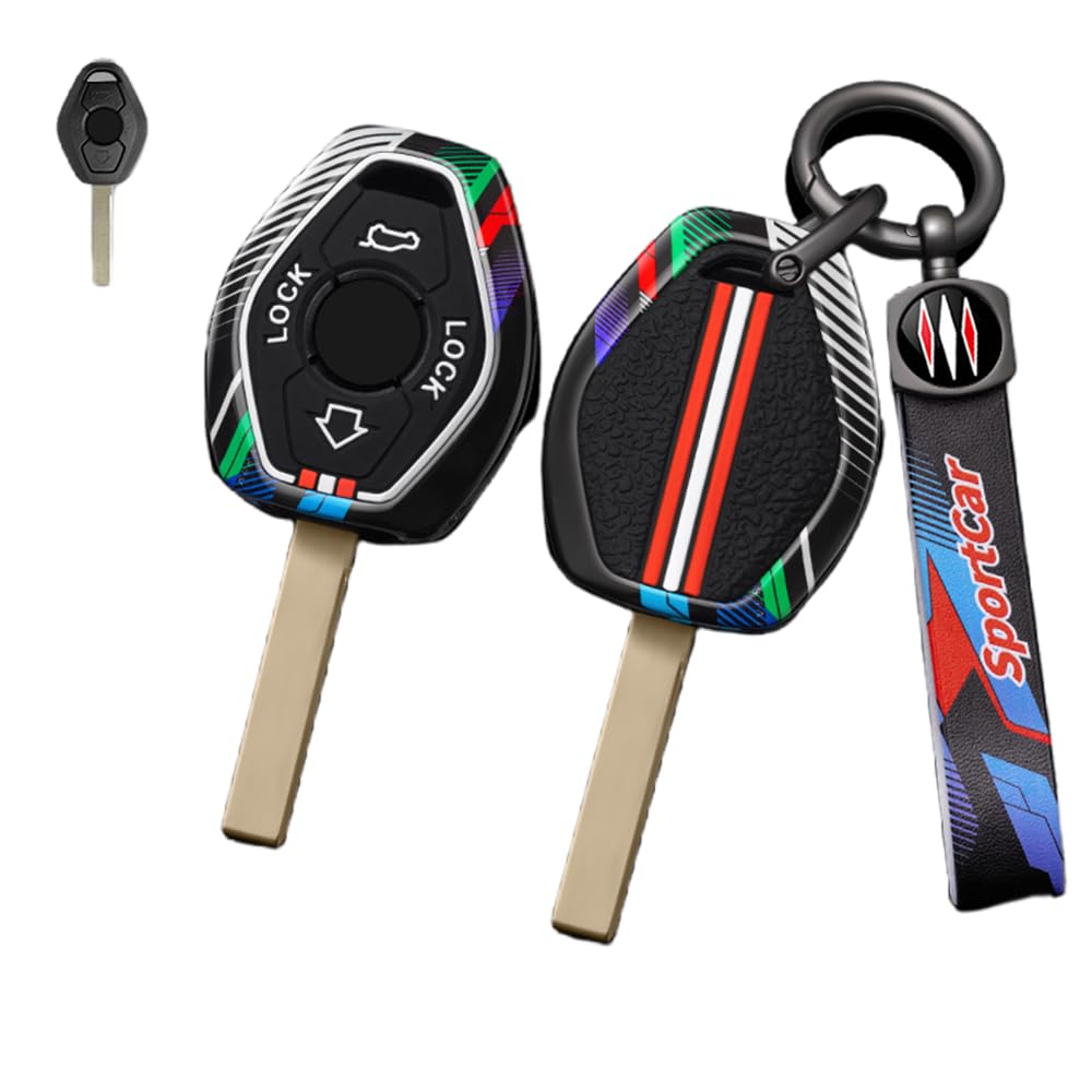 Autoschlüssel Hülle Kompatibel mit BMW E46 E83 E52 E85 E86 E39 E61 E60 E53, Zinklegierung Autoschlüssel (B) von HYSDFFG