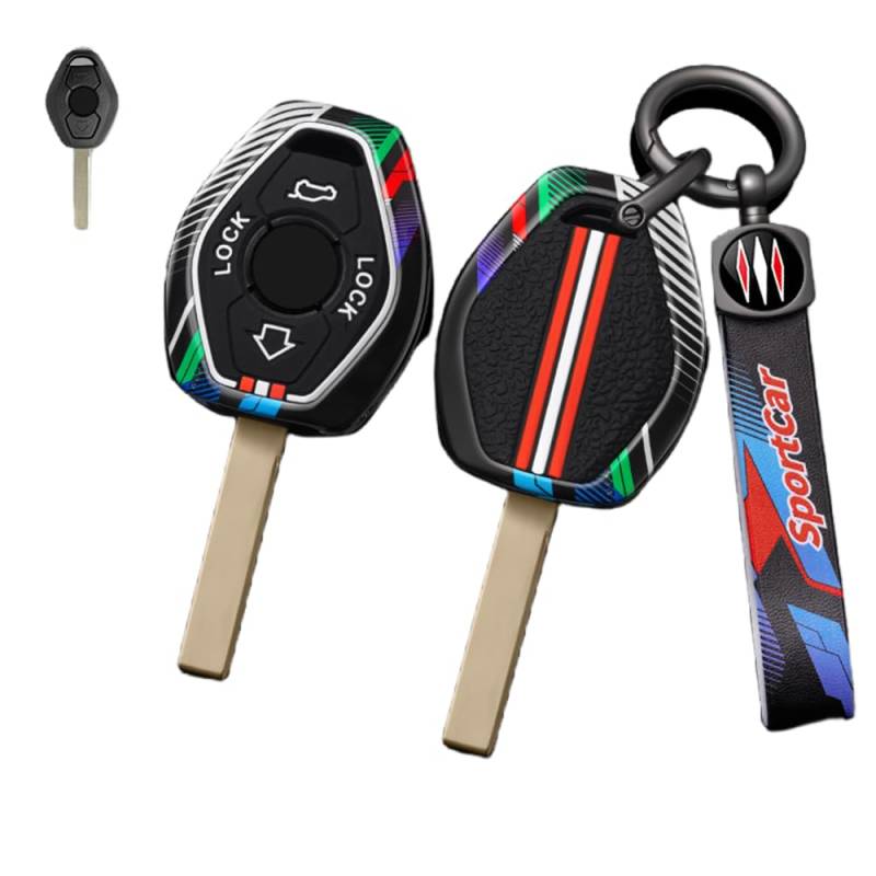 Autoschlüssel Hülle Kompatibel mit BMW E46 E83 E52 E85 E86 E39 E61 E60 E53, Zinklegierung Autoschlüssel (B) von HYSDFFG