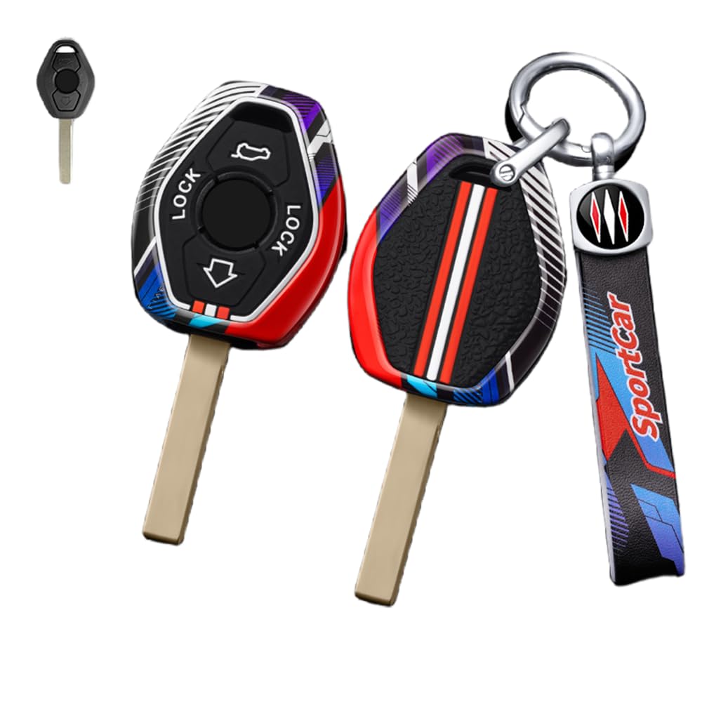 Autoschlüssel Hülle Kompatibel mit BMW E46 E83 E52 E85 E86 E39 E61 E60 E53, Zinklegierung Autoschlüssel (D) von HYSDFFG