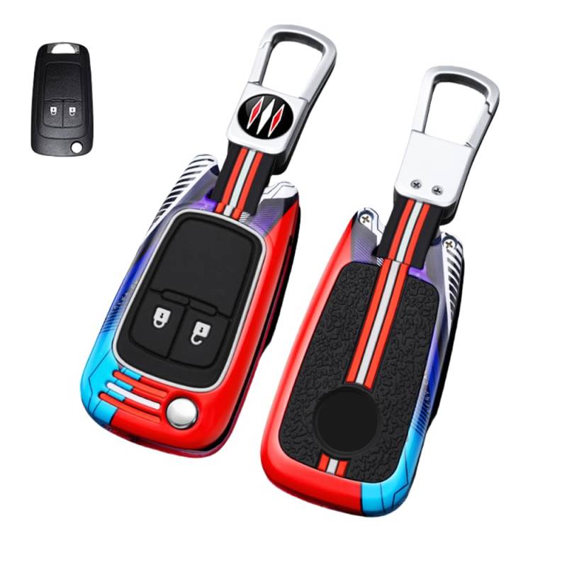 Autoschlüssel Hülle Kompatibel mit Chevrolet Aveo Spark Cruze Opel Vauxhall Adam Cascada Mokka Astra Buick Regal Lacrosse, Zinklegierung Autoschlüssel (2) von HYSDFFG