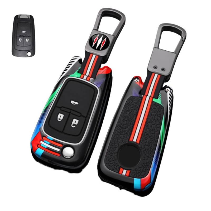Autoschlüssel Hülle Kompatibel mit Chevrolet Aveo Spark Cruze Opel Vauxhall Adam Cascada Mokka Astra Buick Regal Lacrosse, Zinklegierung Autoschlüssel (3) von HYSDFFG