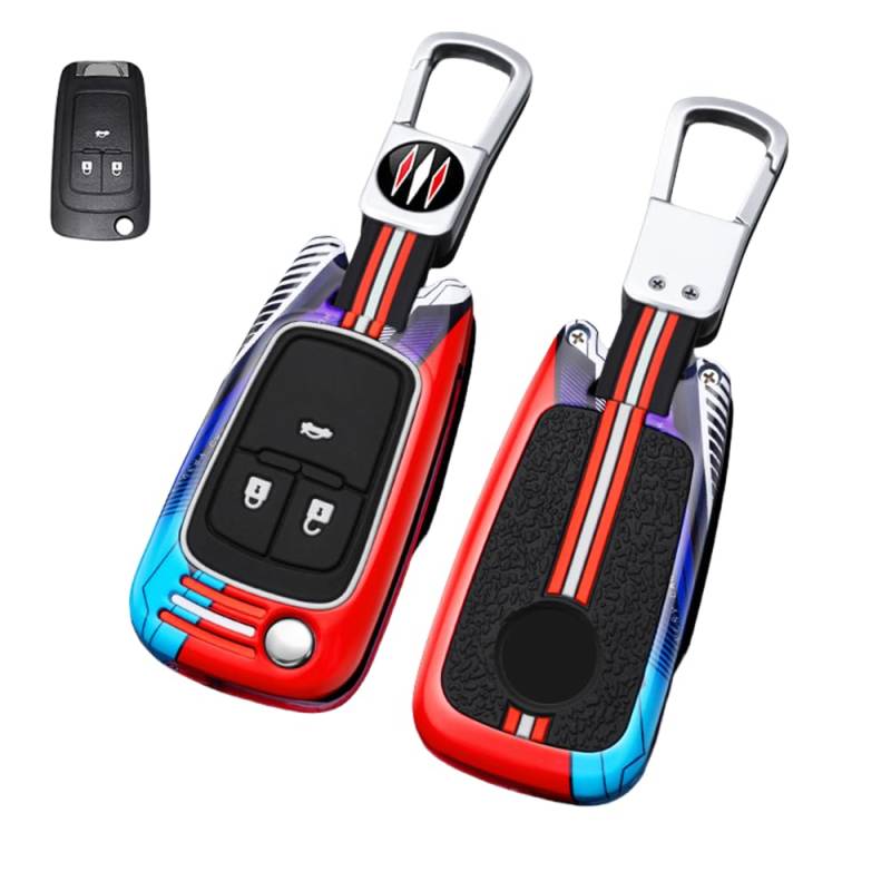 Autoschlüssel Hülle Kompatibel mit Chevrolet Aveo Spark Cruze Opel Vauxhall Adam Cascada Mokka Astra Buick Regal Lacrosse, Zinklegierung Autoschlüssel (4) von HYSDFFG
