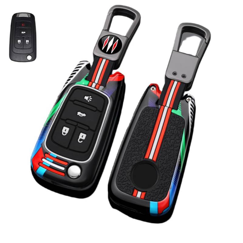 Autoschlüssel Hülle Kompatibel mit Chevrolet Aveo Spark Cruze Opel Vauxhall Adam Cascada Mokka Astra Buick Regal Lacrosse, Zinklegierung Autoschlüssel (5) von HYSDFFG