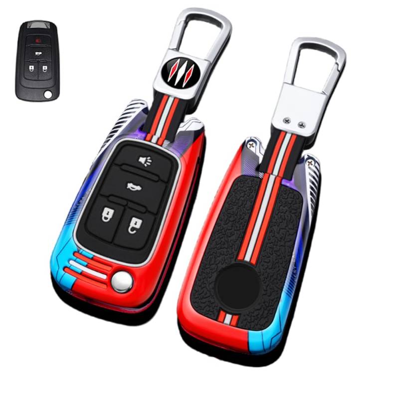 Autoschlüssel Hülle Kompatibel mit Chevrolet Aveo Spark Cruze Opel Vauxhall Adam Cascada Mokka Astra Buick Regal Lacrosse, Zinklegierung Autoschlüssel (6) von HYSDFFG