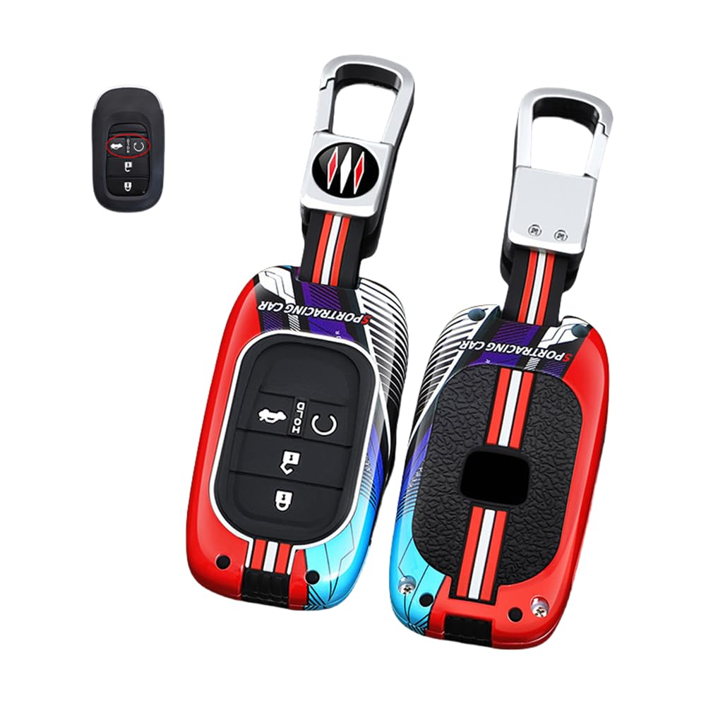 Autoschlüssel Hülle Kompatibel mit Honda HRV Accord Civic Freed Pilot Vezel RV3 RV4 RV5 RV6 2022 2023, Zinklegierung Autoschlüssel (10) von HYSDFFG