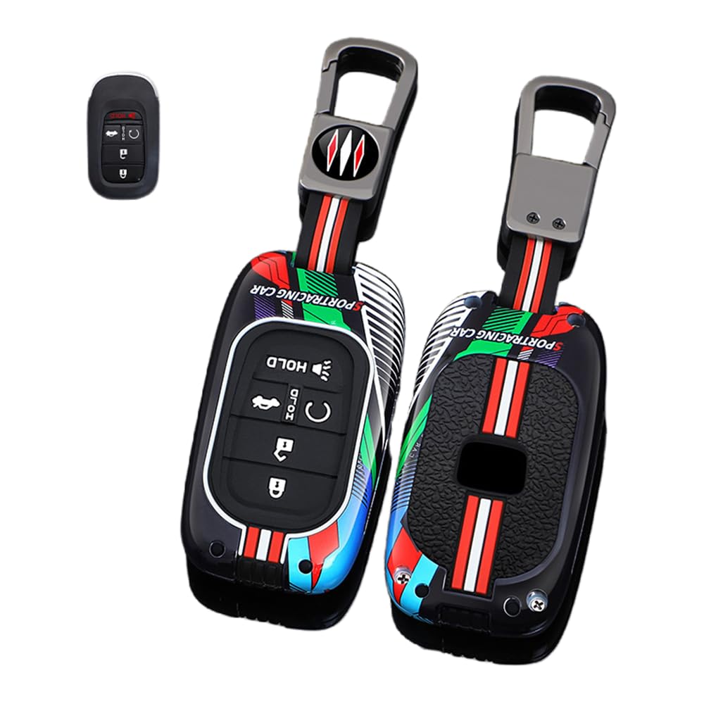 Autoschlüssel Hülle Kompatibel mit Honda HRV Accord Civic Freed Pilot Vezel RV3 RV4 RV5 RV6 2022 2023, Zinklegierung Autoschlüssel (11) von HYSDFFG