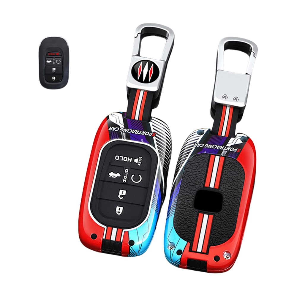 Autoschlüssel Hülle Kompatibel mit Honda HRV Accord Civic Freed Pilot Vezel RV3 RV4 RV5 RV6 2022 2023, Zinklegierung Autoschlüssel (12) von HYSDFFG