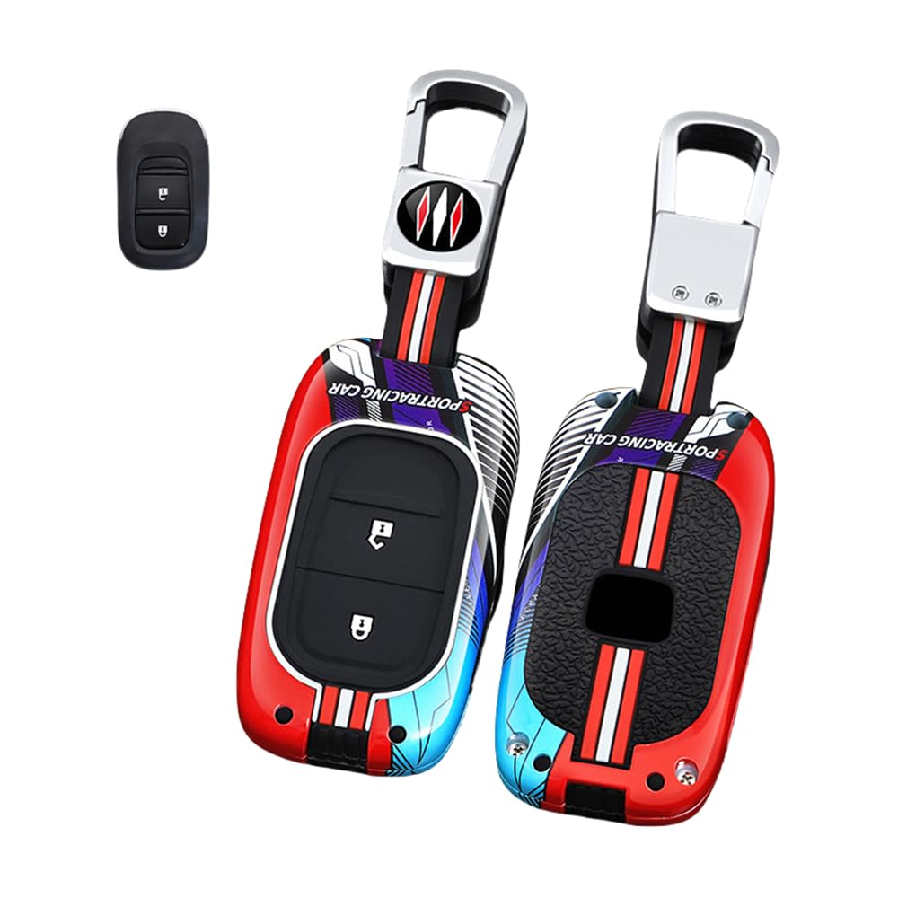 Autoschlüssel Hülle Kompatibel mit Honda HRV Accord Civic Freed Pilot Vezel RV3 RV4 RV5 RV6 2022 2023, Zinklegierung Autoschlüssel (2) von HYSDFFG