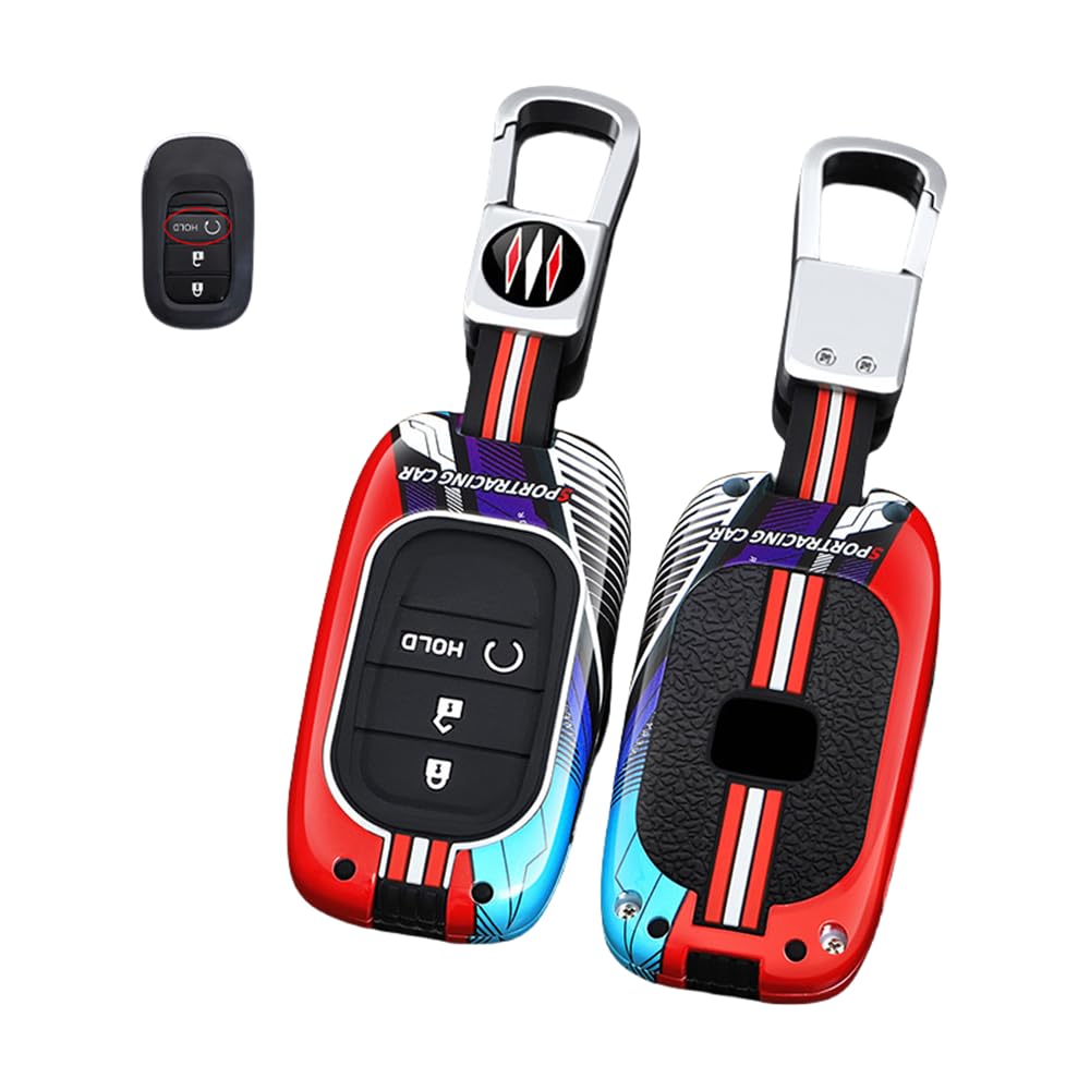 Autoschlüssel Hülle Kompatibel mit Honda HRV Accord Civic Freed Pilot Vezel RV3 RV4 RV5 RV6 2022 2023, Zinklegierung Autoschlüssel (6) von HYSDFFG
