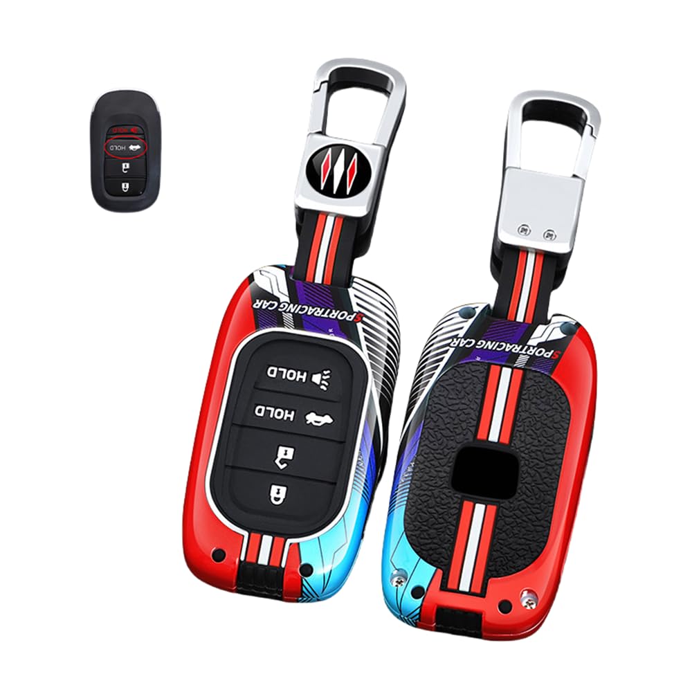Autoschlüssel Hülle Kompatibel mit Honda HRV Accord Civic Freed Pilot Vezel RV3 RV4 RV5 RV6 2022 2023, Zinklegierung Autoschlüssel (8) von HYSDFFG