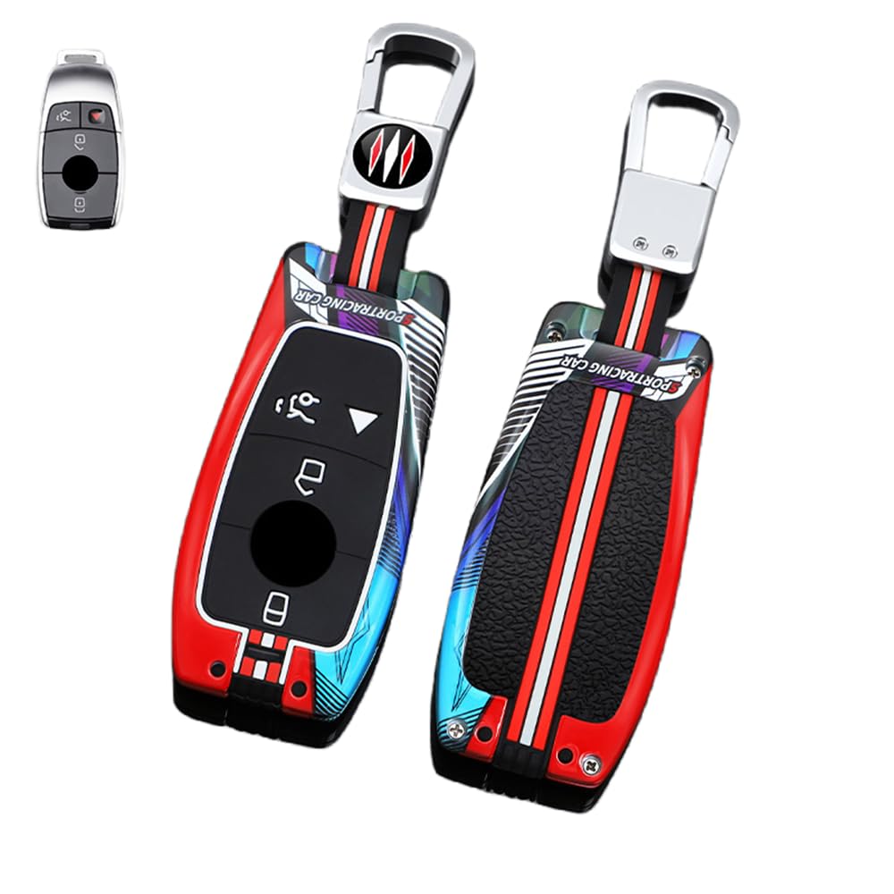 Autoschlüssel Hülle Kompatibel mit Mercedes Benz A B C E G S Klasse GLA GLC GLE GLK GLS CLA CLE CLS AMG E200 W177 W205 W213, Zinklegierung Autoschlüssel (G) von HYSDFFG
