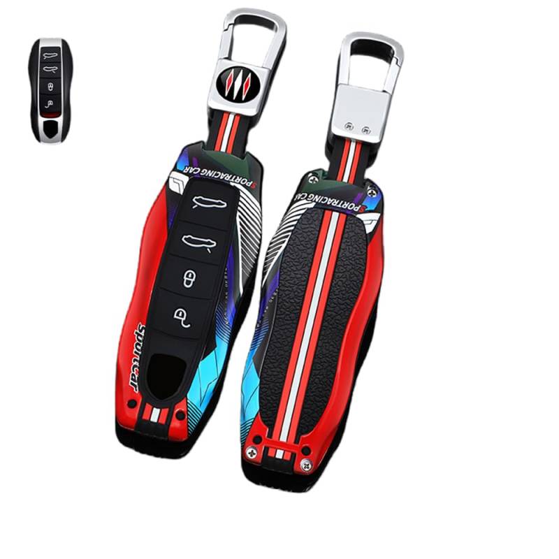 Autoschlüssel Hülle Kompatibel mit Porsche Cayenne 958 911 996 Macan Panamera 997 987 987 GT3 Cayman, Zinklegierung Autoschlüssel (G) von HYSDFFG