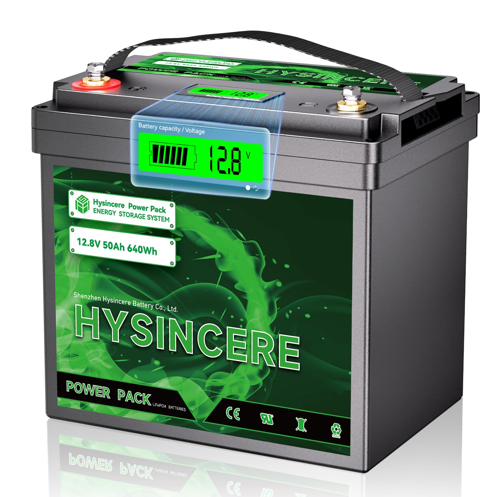 HYSINCERE 12V 50Ah LiFePO4 Batterie, 50A BMS, 4000-15000 Zyklen Deep Cycle Lithium Akku, MAX 640W Leistung, Perfekter Ersatz für Blei-Säure Batterien für Wohnmobil, Solar, Boote, Reiseanhänger HYSINCERE 12V 50Ah LiFePO4 Batterie, 50A BMS, 4000-15000 Zyklen Deep Cycle Lithium Akku, MAX 640W Leistung, Perfekter Ersatz für Blei-Säure Batterien für Wohnmobil, Solar, Boote, Reiseanhänger von HYSINCERE