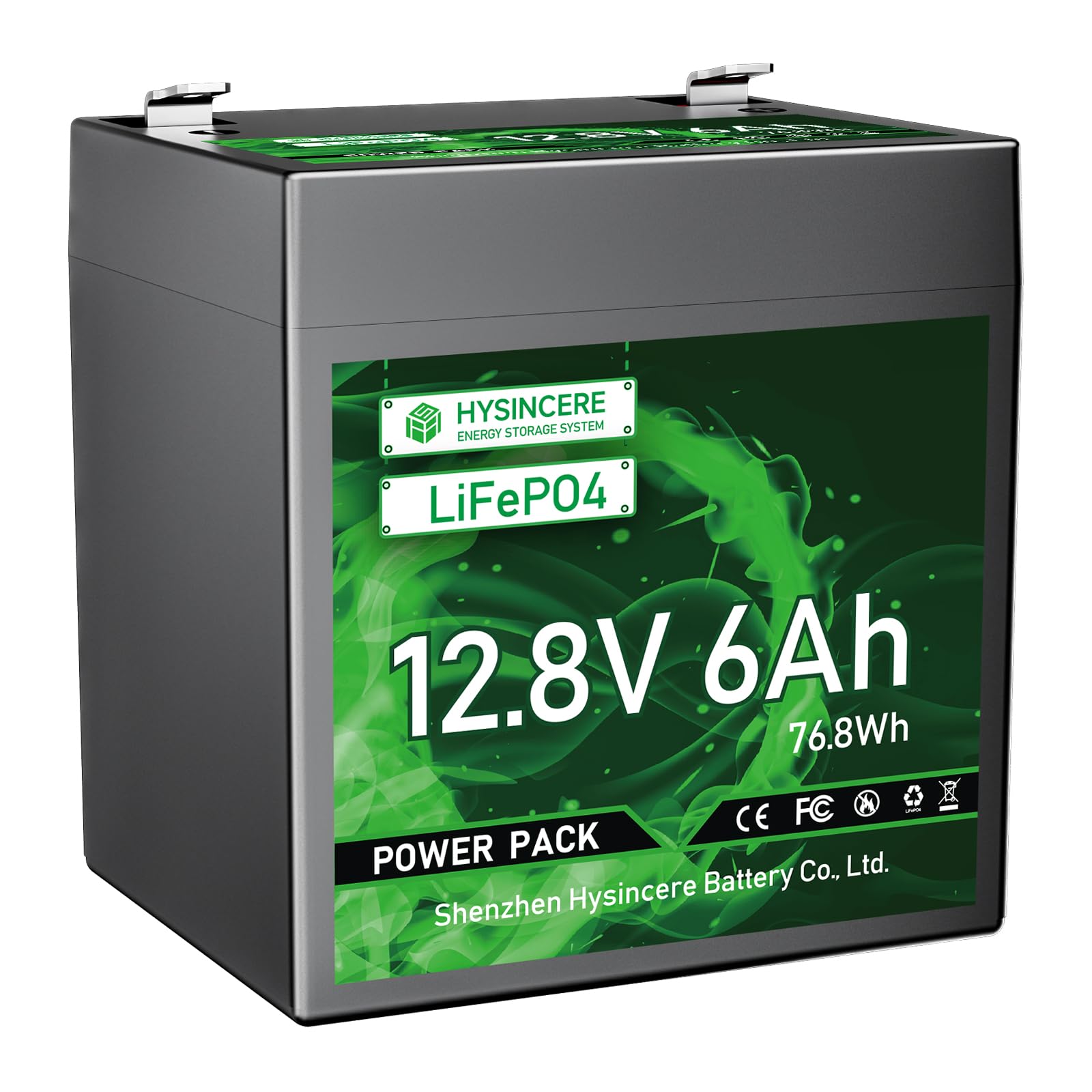 HYSINCERE 12V 6Ah LiFePO4 Lithium Batterie mit 10A BMS-Intelligent Schutz, Wiederaufladbare Akku 3000+ Deep Cycle für Wohnmobile, Notstrombeleuchtung, Camping, Fischfinder, Rasenmäher, Solarpanel HYSINCERE 12V 6Ah LiFePO4 Lithium Batterie mit 10A BMS-Intelligent Schutz, Wiederaufladbare Akku 3000+ Deep Cycle für Wohnmobile, Notstrombeleuchtung, Camping, Fischfinder, Rasenmäher, Solarpanel von HYSINCERE