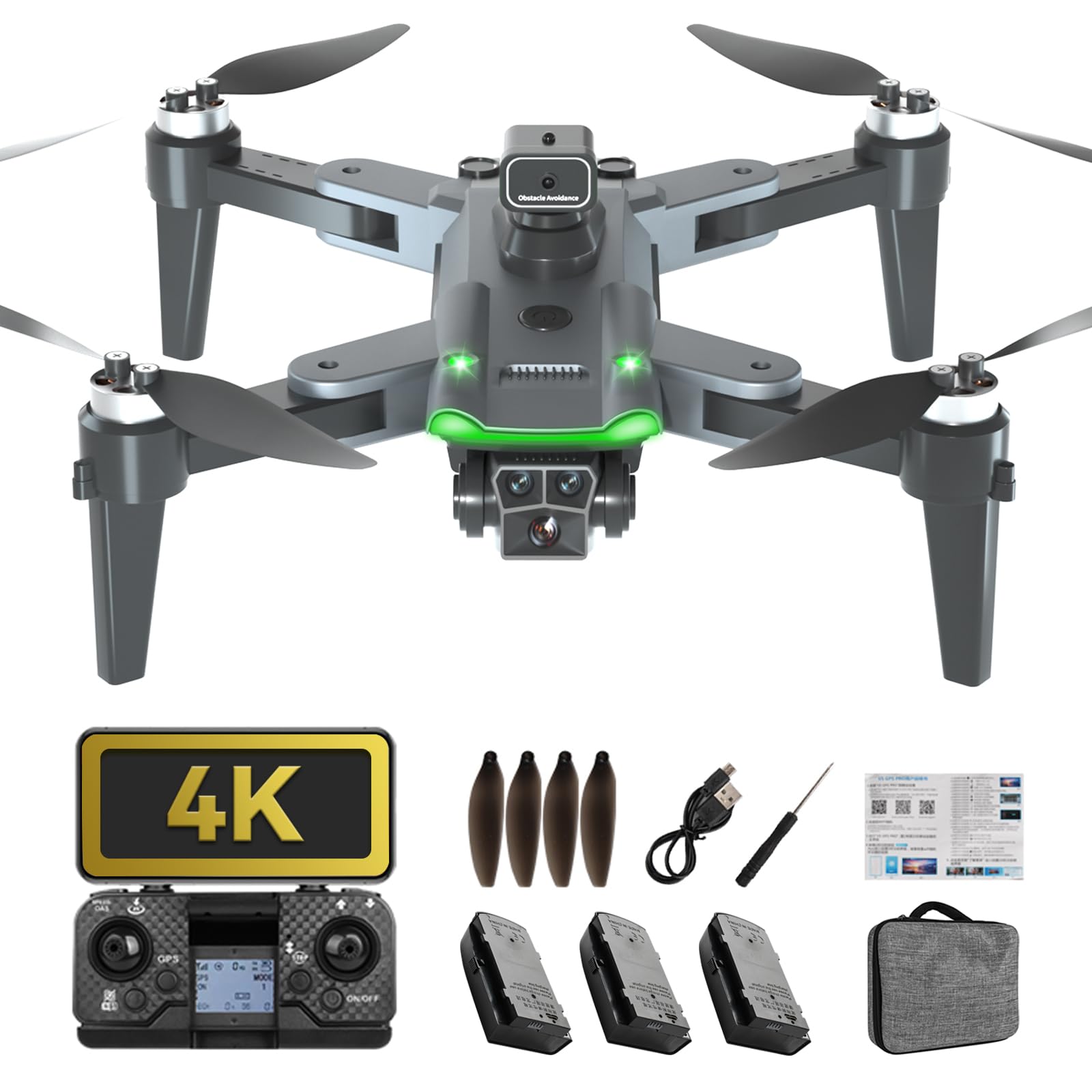 HYTOBP S166 Drohne mit Kamera 4K Erwachsene, GPS Drone mit 3 Kameras/Akkus, FPV RC Quadrocopter mit Bürstenlos Motor, Automatische Rückkehr, Niedrige Batterierückgabe, Follow Me, unter 249g HYTOBP S166 Drohne mit Kamera 4K Erwachsene, GPS Drone mit 3 Kameras/Akkus, FPV RC Quadrocopter mit Bürstenlos Motor, Automatische Rückkehr, Niedrige Batterierückgabe, Follow Me, unter 249g von HYTOBP