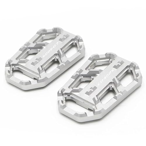 Motorrad-Pedal/Passend for Honda CB500X CB500F CB400X CB400F CBR500R Motorrad-Fußrasten CNC-Fußrasten vorne Fußstützen Pedalvergrößerungszubehör(CB400X Silver) von HYUDXH