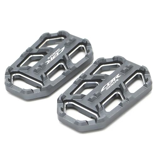 Motorrad-Pedal/Passend for Honda CB500X CB500F CB400X CB400F CBR500R Motorrad-Fußrasten CNC-Fußrasten vorne Fußstützen Pedalvergrößerungszubehör(CBR500R Gray) von HYUDXH