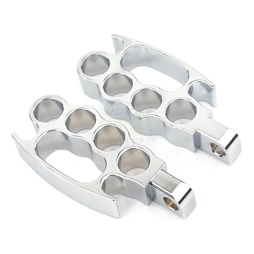 Motorrad-Pedal Motorrad Fliegende Fußrasten Mini Fußstütze Pedal for Harley Sportster XL883 XL1200 48 Dyna Street Bob Softail Dünne Fatboy FXDL(Chrome) von HYUDXH