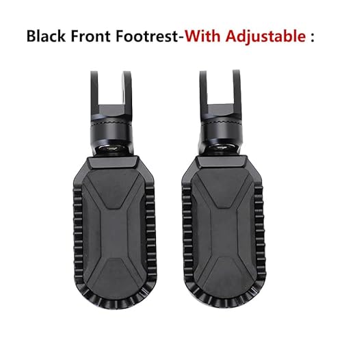 Motorrad-Pedal Motorrad Fußstütze Rest Padel Gummi Abdeckung Aluminium Drehbare Fußrasten/Fit for BMW R1200GS R1250GS LC ADV R 1250 GS Abenteuer GSA(Adjustable-BK Front) von HYUDXH