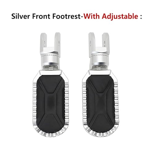 Motorrad-Pedal Motorrad Fußstütze Rest Padel Gummi Abdeckung Aluminium Drehbare Fußrasten/Fit for BMW R1200GS R1250GS LC ADV R 1250 GS Abenteuer GSA(Adjustable-SL Front) von HYUDXH