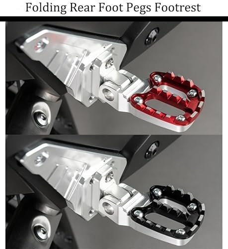 Motorrad-Pedal Motorradzubehör Klappbare Hintere Fußrasten/Passend for Honda XADV 750 2021 XADV750 XADV 750 X-ADV750 Fußstütze Passagier(2) von HYUDXH