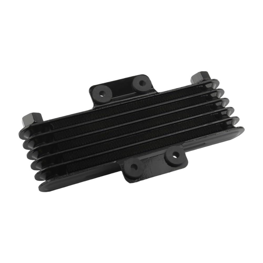 Water Cooler Motorrad-Ölkühler, 5-reihiger Kühler, Dirt Bike 2t 125-250CC Motor, Universal 4T M10 M12 Kühlung, Enduro Pit Bike, Motocross Teile(Black M12) von HYUDXH