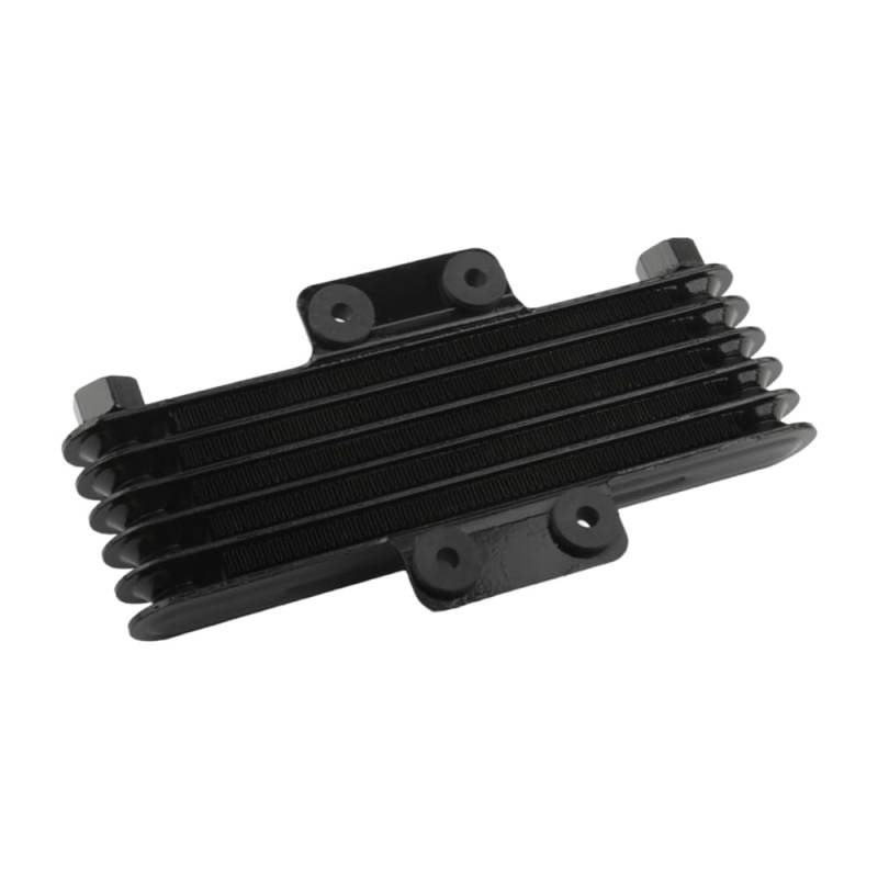 Water Cooler Motorrad-Ölkühler, 5-reihiger Kühler, Dirt Bike 2t 125-250CC Motor, Universal 4T M10 M12 Kühlung, Enduro Pit Bike, Motocross Teile(Black M12) von HYUDXH