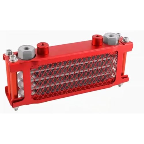 Water Cooler Motorrad-Ölkühler, Kühler, Ölkühler, passend for 50 70 90 110 125 140 cc Dirt Bike Monkey Bike DAX Pocket Bike ATV Motor(Red) von HYUDXH