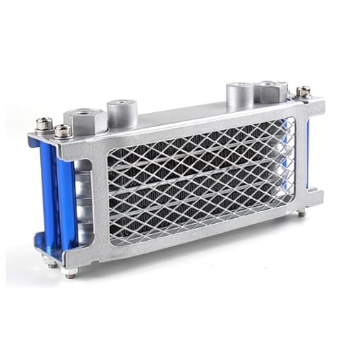 Water Cooler Motorrad-Ölkühler, Kühler, Ölkühler, passend for 50 70 90 110 125 140 cc Dirt Bike Monkey Bike DAX Pocket Bike ATV Motor(Silver) von HYUDXH