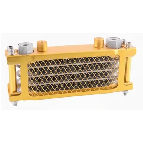 Water Cooler Motorrad-Ölkühler, Kühler, Ölkühler, passend for 50 70 90 110 125 140 cc Dirt Bike Monkey Bike DAX Pocket Bike ATV Motor(Yellow) von HYUDXH
