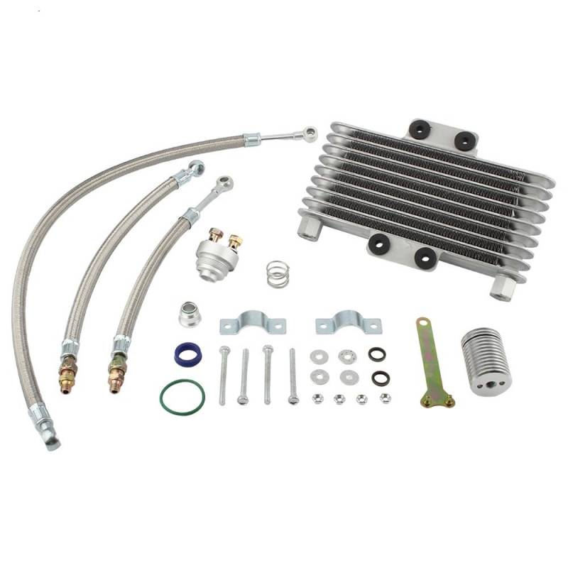 Water Cooler Ölkühler Motorrad-Ölkühler/Passend for K TM/Passend for Honda/Passend for Yamaha/Passend for Kawasaki 125cc bis 400cc Benzinkühlung 12-reihig Tuning Enduro Motocross von HYUDXH