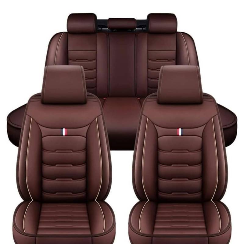 Auto Sitzbezüge Sets für Mazda Cabriolet MX-5 /Coupe RX-8 2000-2024, Autositzbezüge Vorne Hinten Sitzschoner Wasserdichter Schonbezug Sitzkissenschutz Zubehör,Coffee/A von HYYLL