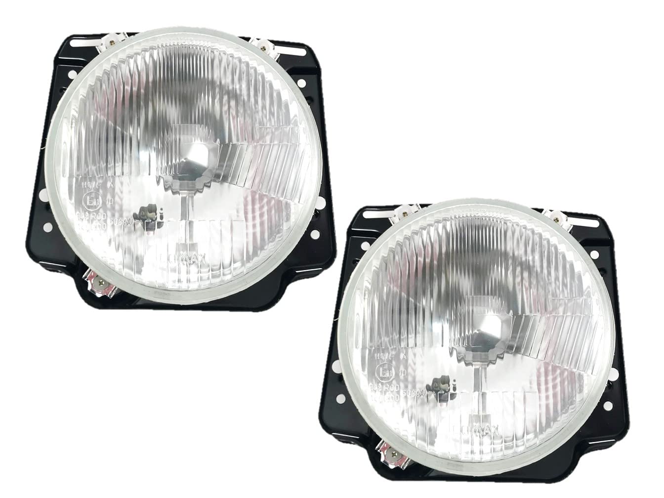 HZ-DESIGN 1 Satz Scheinwerfer Hauptscheinwerfer H4 beidseitig verwendbar links und rechts Lumax kompatibel mit Golf 2 von HZ-DESIGN