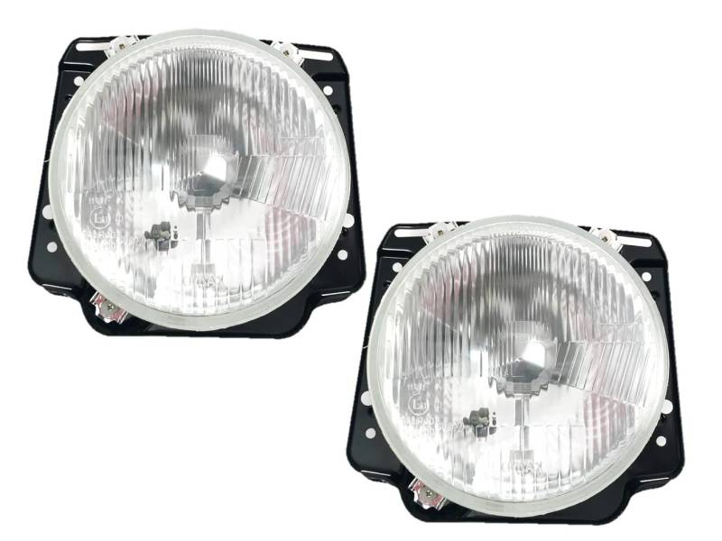 HZ-DESIGN 1 Satz Scheinwerfer Hauptscheinwerfer H4 beidseitig verwendbar links und rechts Lumax kompatibel mit Golf 2 von HZ-DESIGN