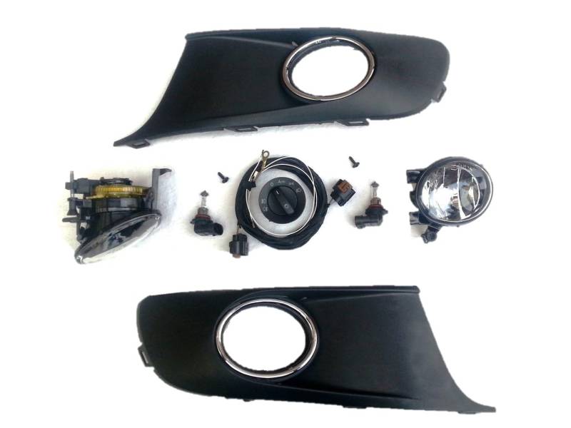 HZ-DESIGN Nebelscheinwerfer Nachrüstung NSW Set Kit Komplettset Highline kompatibel mit Caddy ab 08/10-05/15 von HZ-DESIGN