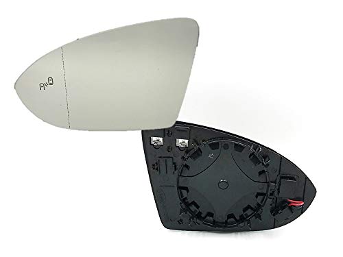 HZ-DESIGN Spiegelglas Glas Ersatzspiegel links Toterwinkel Assistent Blind Spot kompatibel mit Golf 7 von HZ-DESIGN
