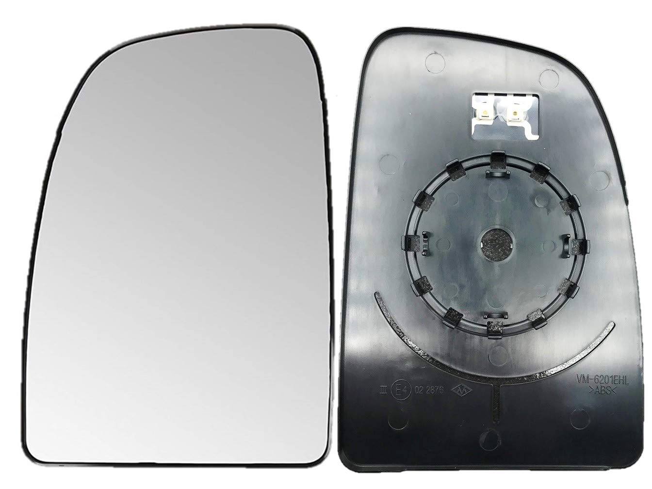 HZ-DESIGN Spiegelglas für Außenspiegel Spiegel beheizt Links oberer Teil Durchmesser 11 cm kompatibel mit Jumper Ducato Boxer von HZ-DESIGN