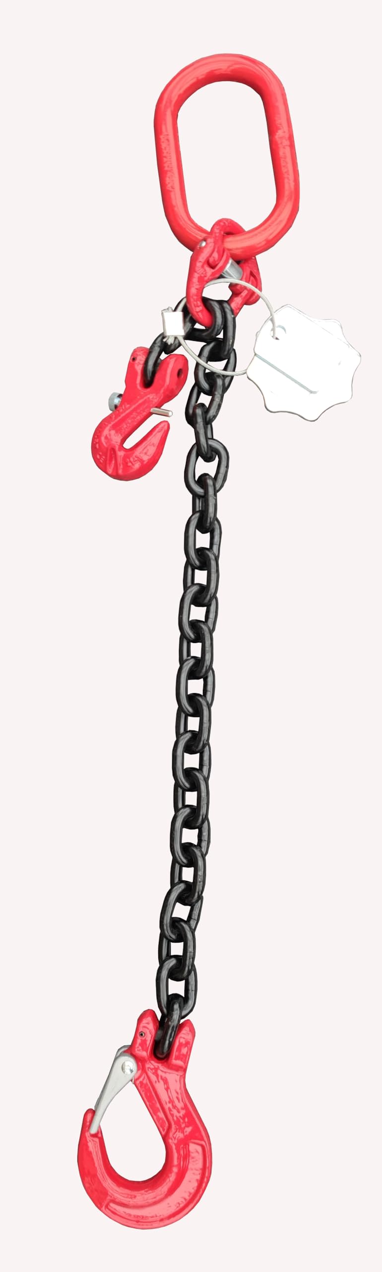 Kettengehänge 1-Strang 8mm Tragfähigkeit:2t Anschlagkette Krankette Länge:1m mit Verkürzungshaken Kettengehänge 1-Strang 8mm Tragfähigkeit:2t Anschlagkette Krankette Länge:1m mit Verkürzungshaken von HZ Heben-Zurren