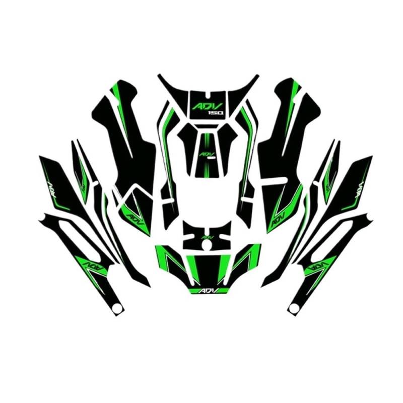 Körperaufkleber Für ADV 150 Adv150 Front Verkleidung Shell Voll Reflektierende Aufkleber Set Motorrad Körper Dekoration Aufkleber von HZAWSGA