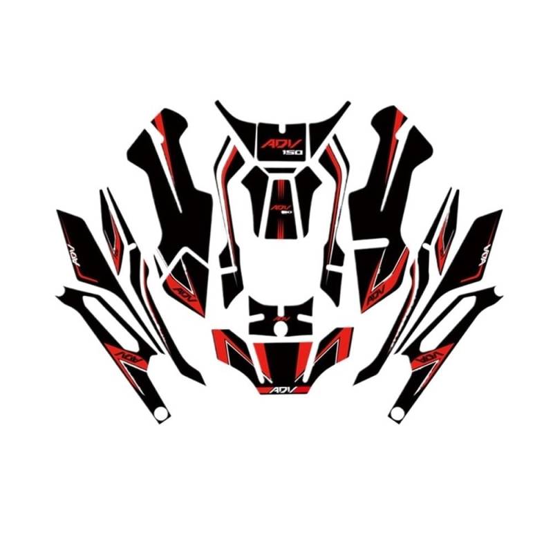 Körperaufkleber Für ADV 150 Adv150 Front Verkleidung Shell Voll Reflektierende Aufkleber Set Motorrad Körper Dekoration Aufkleber von HZAWSGA