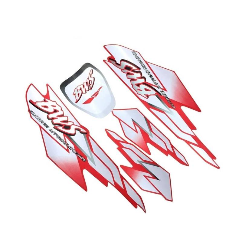 Körperaufkleber Für BWS 100 1 Set Rot/Blau Motorrad Ganzkörper Verkleidung Aufkleber Aufkleber Roller Dekorative Logo Emblem Reflektierende Abzeichen von HZAWSGA