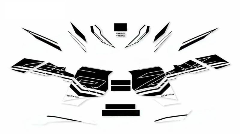 Körperaufkleber Für ZX-4R ZX4R ZX-4RR 2023 Motorrad Zubehör Aufkleber Verkleidung Volle Motorrad Reflektierende Kit Aufkleber von HZAWSGA
