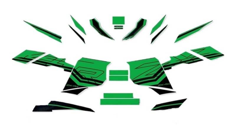 Körperaufkleber Für ZX-4R ZX4R ZX-4RR 2023 Motorrad Zubehör Voll Verkleidung Aufkleber Reflektierende Aufkleber Aufkleber Kit von HZAWSGA