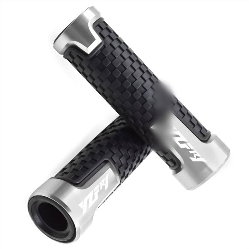 Für Yamaha YZFR1/YZF-R1/R1M/R1S 2015-2018 2016 2017 Motorrad 7/8 "22mm Universal-Anti-Rutsch-Lenkergriff Lenkergriffe (Color : Silver) von HZGLY