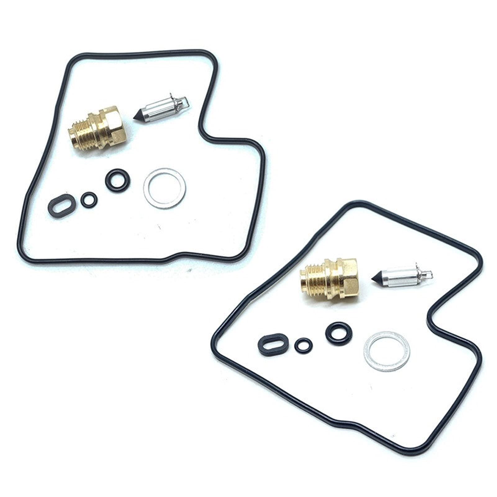 Für Honda VT600 VT600C VT600CD Shadow VLX 1988-1998 VT 600 Vergaser-Reparatur-Kit-Wiederaufbau-Sätze Carb-Dichtung Float-Nadelventile (Color : 2 Carburetor Kits) von HZLXF1