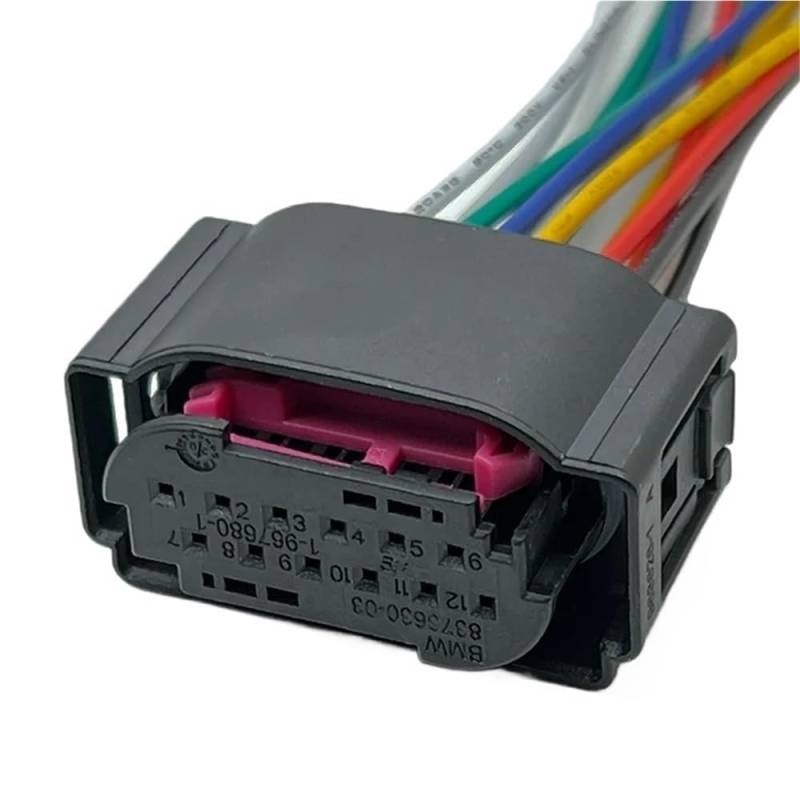 HZSMYXGS 12Pin Auto Lane Assist LCA Lenkung Sensor Umkehr Radar Stecker Kabelbaum Auto Wasserdichten Stecker 1534151-1 1534152-1 4E0972713 Auto Sensorstecker(12Pin Female) von HZSMYXGS